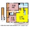 ウェストテラス大西 2LDKの間取り