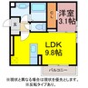 グランシャリオ芦原 1LDKの間取り