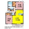 D-square三ノ輪 2LDKの間取り