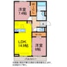 D-avance南栄 2LDKの間取り