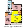 D-avance柱Ⅰ・Ⅱ 2LDKの間取り