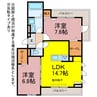 D-avance柱Ⅰ・Ⅱ 2LDKの間取り