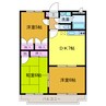 ファミール山泉 3DKの間取り