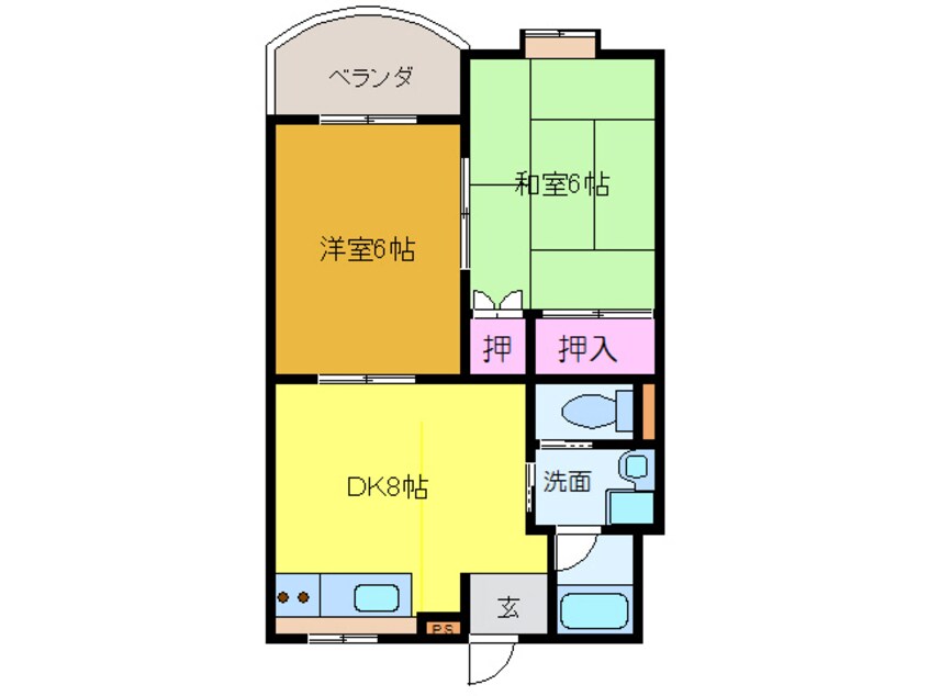 間取図 グリーンハイツ矢野
