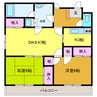 ルイスキャロル 2LDKの間取り