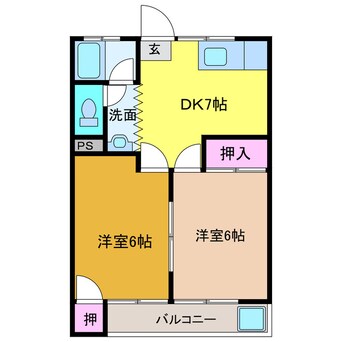 間取図 コーポウラガ