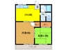 メゾンド愛 2DKの間取り