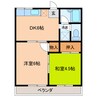 メゾンド愛 2DKの間取り