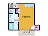 エメラルド桧田№３ 1Rの間取り
