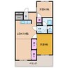 山田マンション 2LDKの間取り