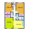 フォブール梶尾　A棟 3DKの間取り