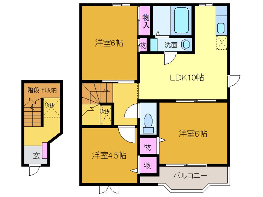 間取図 アンソレイエさくらＡ