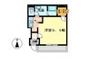 シェルル江戸岡 1Kの間取り