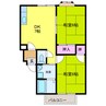 エヴァンスＦＵＪＩＴＡ 2DKの間取り