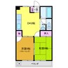 久米ハイツ 2DKの間取り