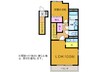 NY・コンフィード 1LDKの間取り