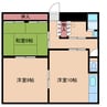 ナンプロハイツ 2DKの間取り
