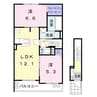 ブルーバード 2LDKの間取り