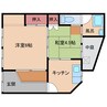 いちみや貸家 2Kの間取り