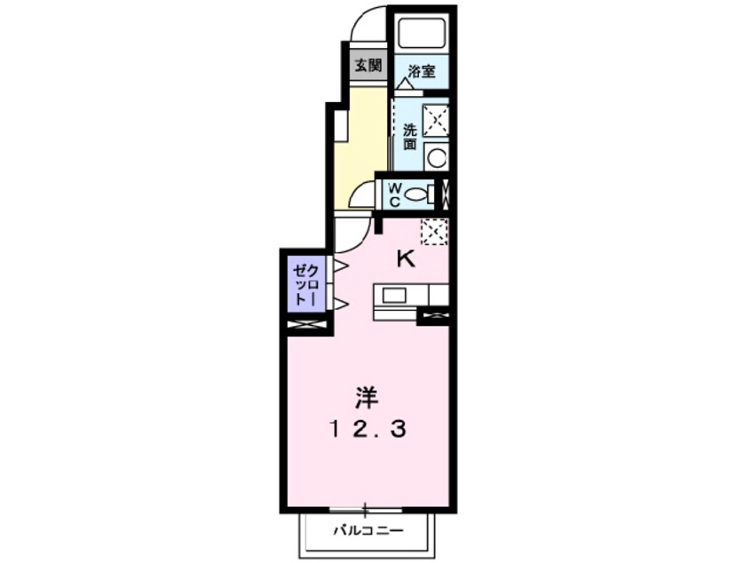 間取図 レスポワール勝瑞　Ｍ