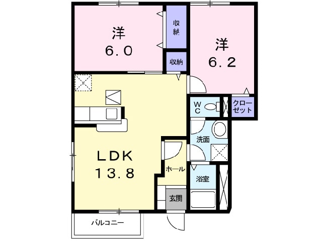 間取り図 サンシェール　Ｂ