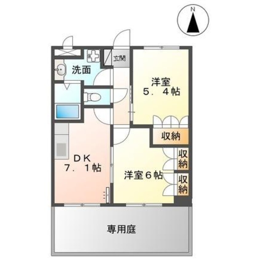 間取図 ヴューテラス藍住