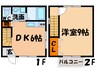 レインボータウン名田 1DKの間取り