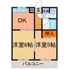 ハローハイツ 2DKの間取り