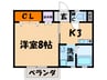 メイプルフィールド 1Kの間取り