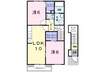 グリーン ウイング E 2LDKの間取り
