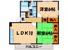 パームスクエア 2LDKの間取り