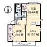 シャーメゾン藍住 2LDKの間取り