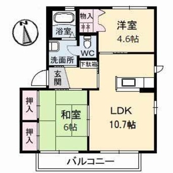 間取図 バリュージュ萌芽