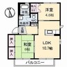 バリュージュ萌芽 2LDKの間取り