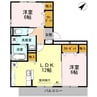 グランパルク 2LDKの間取り