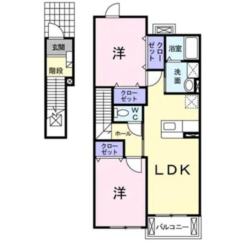 間取図 レスポワール勝瑞　Ⅱ