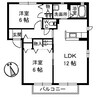 ラ・ネージュⅠ番館 2LDKの間取り
