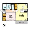 ＷＩＴ　ＣＵＢＥ　Ａ･Ｂ 1LDKの間取り
