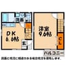 レインボータウン富吉Ⅱ 1DKの間取り