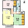 セレクト川内A･B 2LDKの間取り