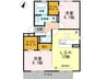 セジュール藍Ⅱ 2LDKの間取り