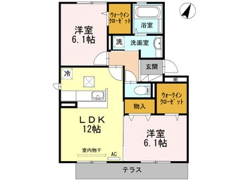 間取図 セジュール藍Ⅱ