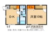 レインボータウン乾 1DKの間取り