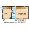 レインボータウン乾 1DKの間取り