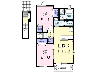 間取図 ガーデンヒル　藍住　A･B