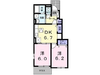 間取図 ガーデンヒル　藍住　A･B