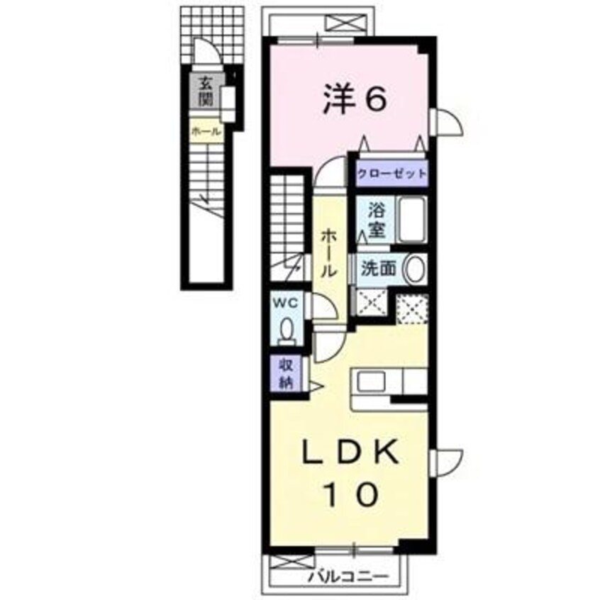 間取図 ソレイユ北島ⅡＣ