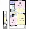 エスポワール・藍 2LDKの間取り