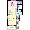 プリマヴェーラ’20Ⅰ 1LDKの間取り