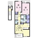 ピュア・エレガンスⅠⅡの間取図